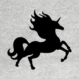 Simple Black Unicorn T-Shirt